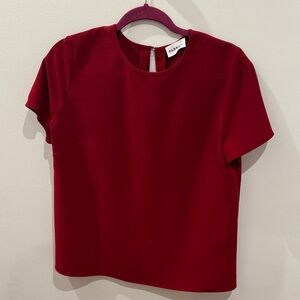 Elegant Burgundy Short Sleeve Top